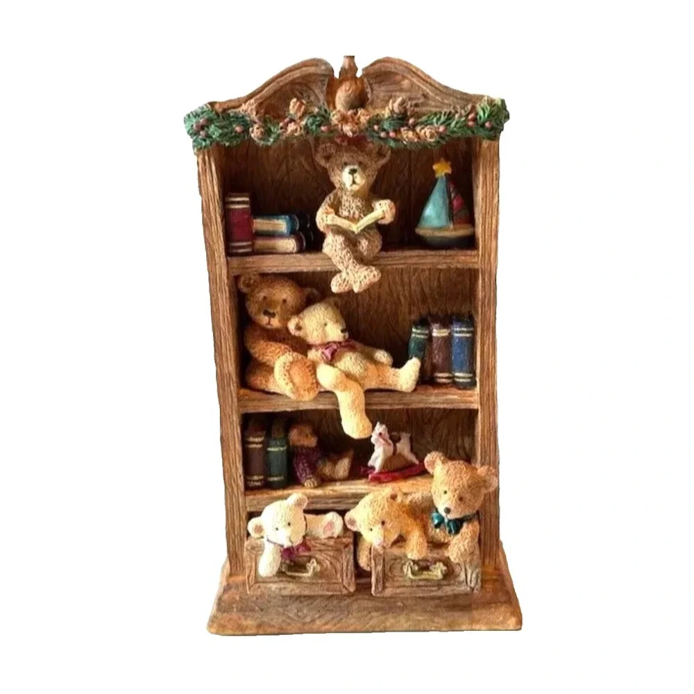 Russ Berrie Bears From The Past Book Shelf Collectible Figurine Item Number 1766